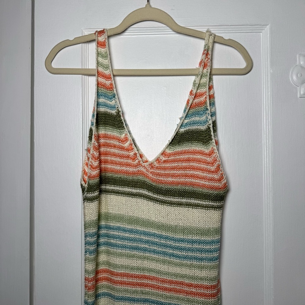 Altar’d State Swim Striped Multicolor Knit Maxi Dress Size XL NEW - Picture 9 of 13